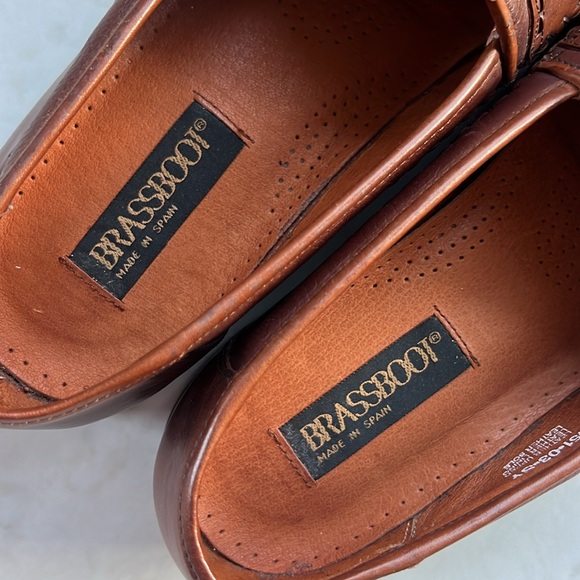 Brass Boot Tasseled Leather Loafers
